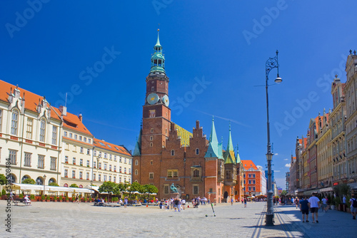 Old Town Hall on Market Square in Wroclaw, Poland 