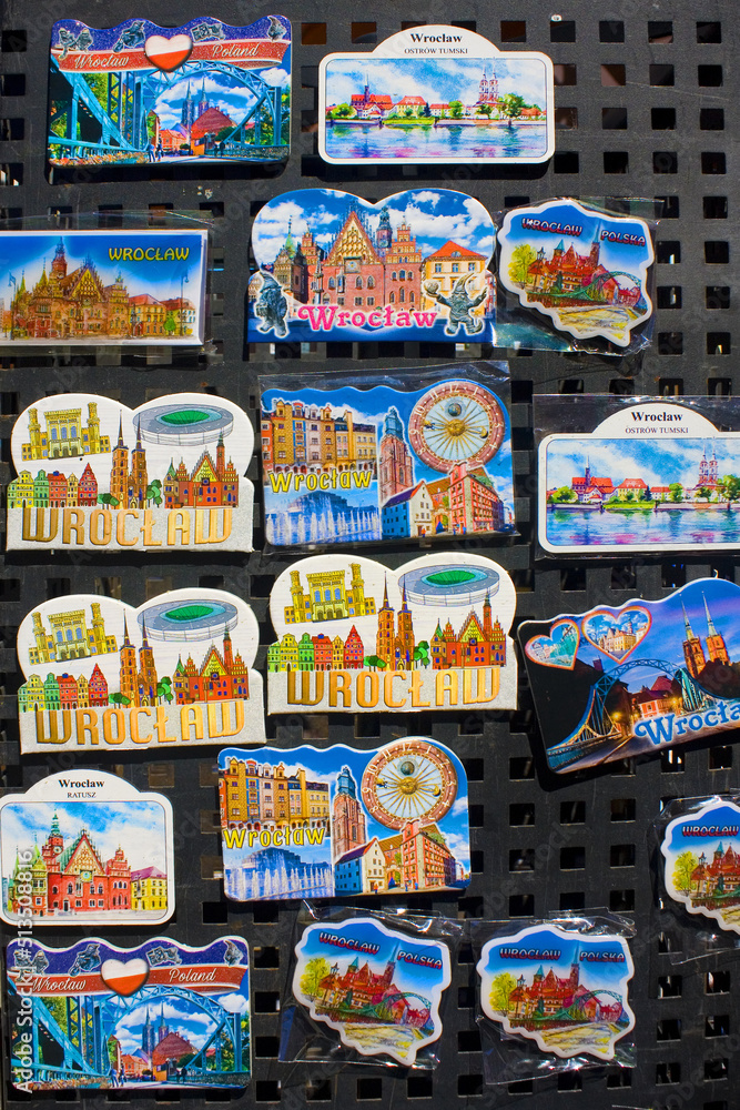 Souvenir magnets from Wroclaw, Poland	
