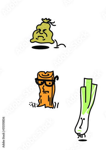 Alter Sack, Vollpfosten, Lauch