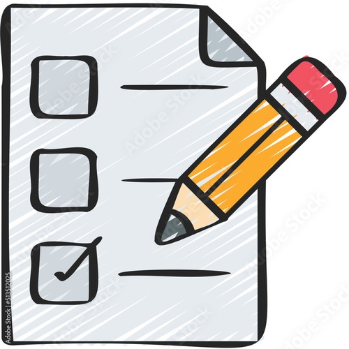 Tick Document Pencil Icon