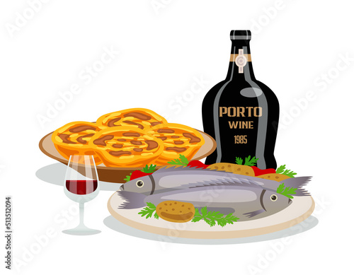 Portuguese Cuisine Travel Composition