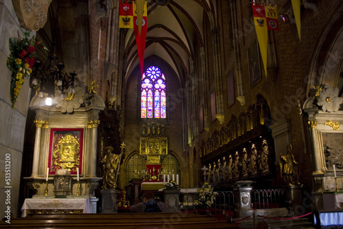 Interior of John the Baptist Cathedral on Ostrow Tumski in Wroclaw