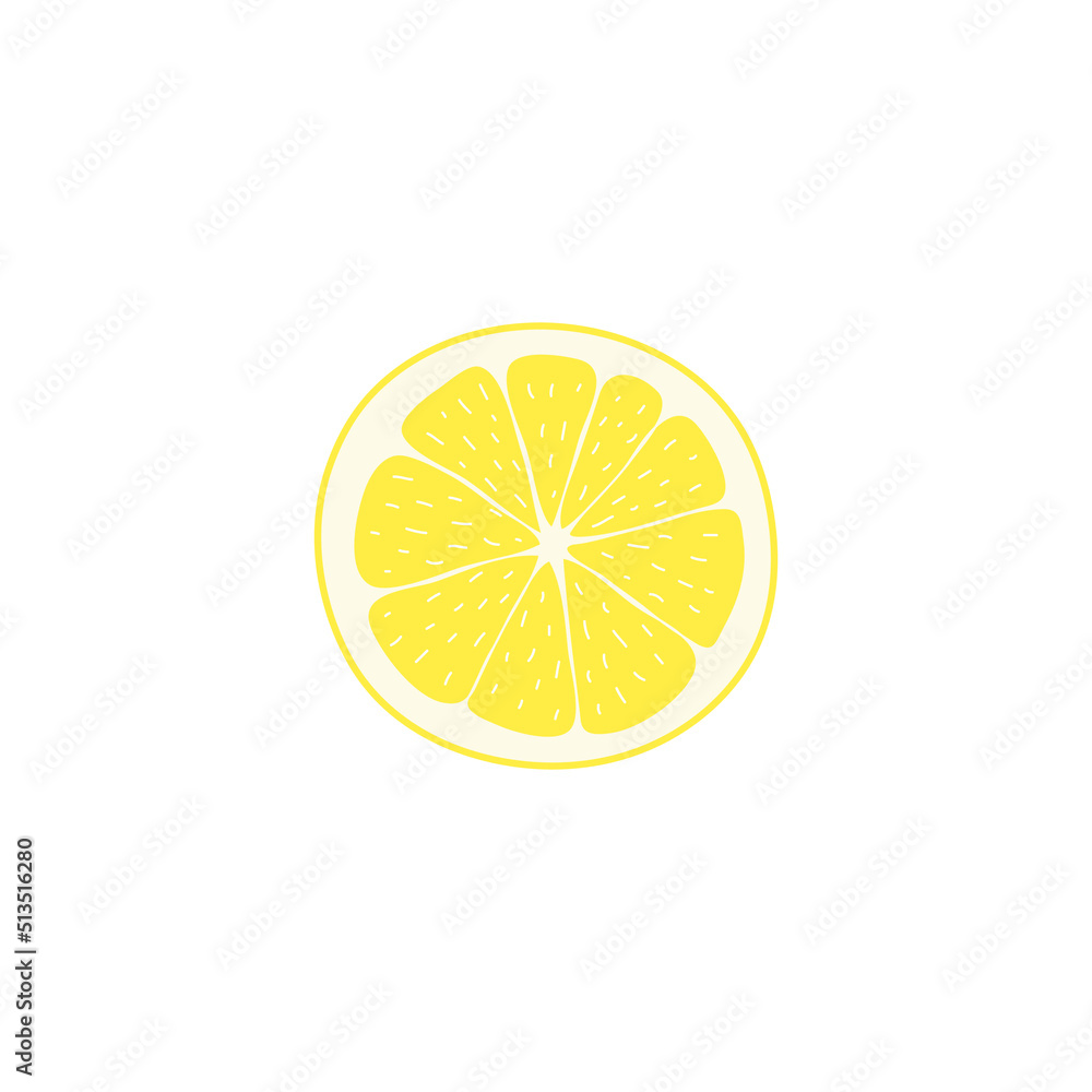 Vector image of a lemon slice Vector image of a lemon slice
