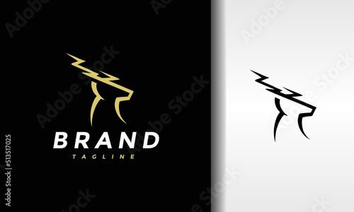 deer lightning logo