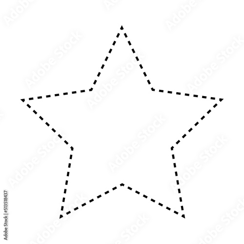 Star shape dotted icon vector symbol for creative graphic design ui element in a pictogram illustration