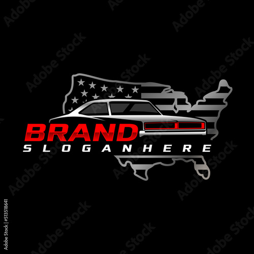 classic car logo vector illustration
