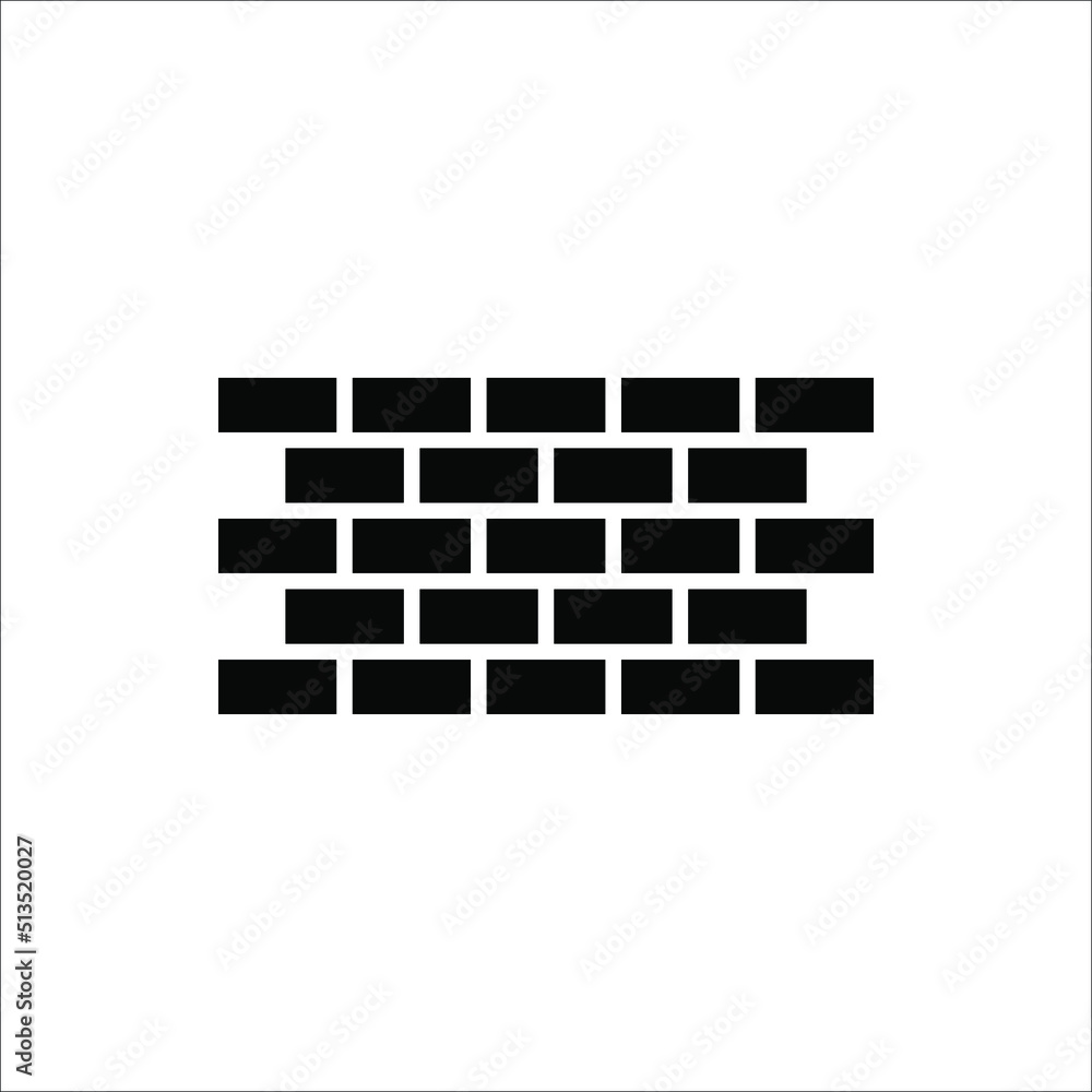 Wall Icon in trendy flat style isolated on white background Wall Icon in trendy flat style isolated on white background