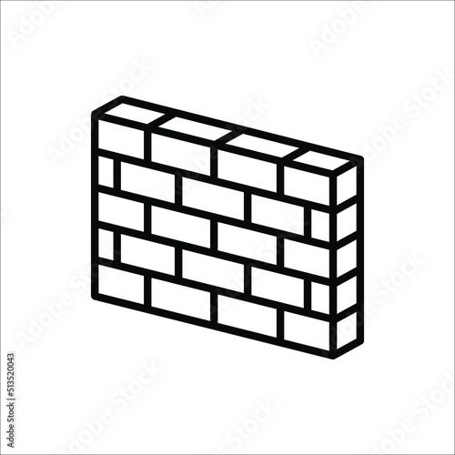 Wall Icon in trendy flat style isolated on white background