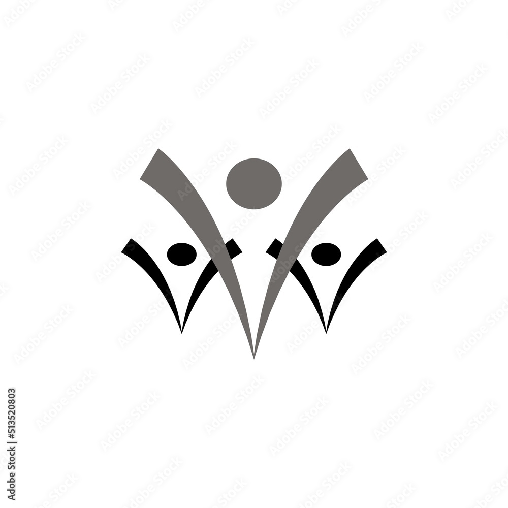 group icon logo vector illustration design