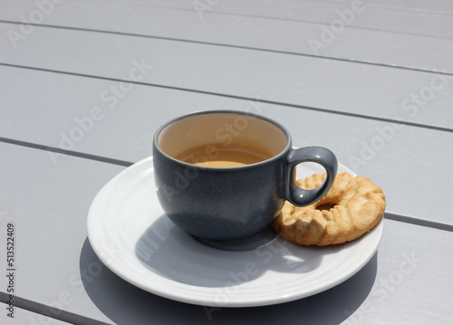 a demitasse of espresso coffee