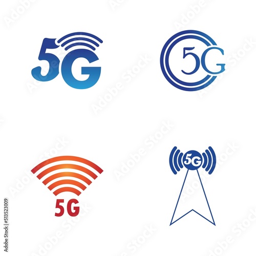 5g icon template vector logo illustration
