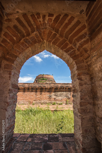 Phra Nakorn Si Ayutthaya,Thailand on May 27,2020:Tumnak Kummalean of Wat Kudi Dao in Ayutthaya Historical Site.