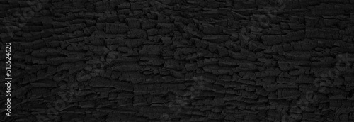 black panoramic tree bark pattern for background