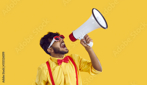 Quadro su tela Screaming in megaphone