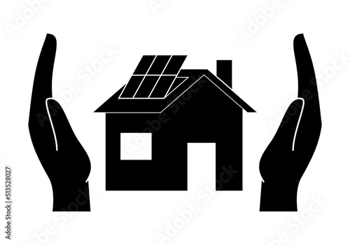 Símbolo de seguro del hogar. Protección de la vivienda
