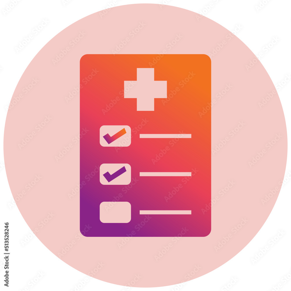 Fototapeta premium Medical Prescription Icon