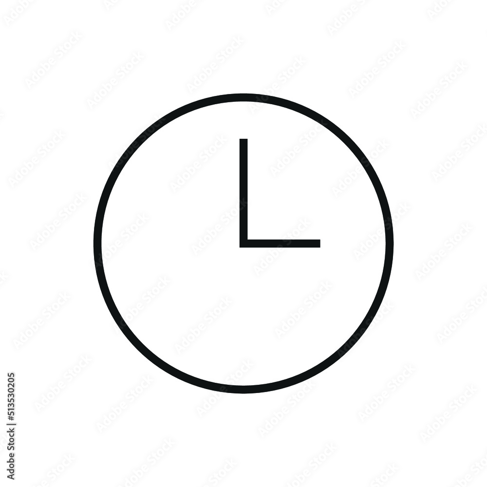 Editable clock line icon. Vector illustration isolated on white background. using for website or mobile app Editable clock line icon. Vector illustration isolated on white background. using for website or mobile app