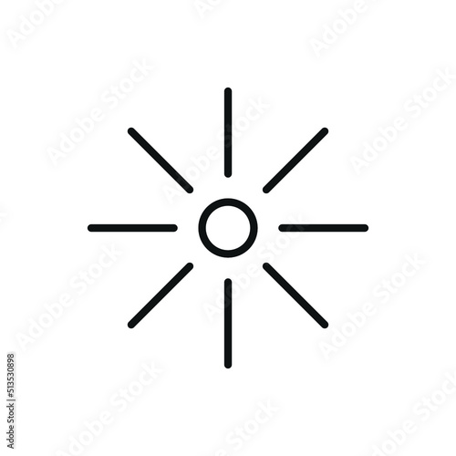 Editable sunlight line icon. Vector illustration isolated on white background. using for website or mobile app