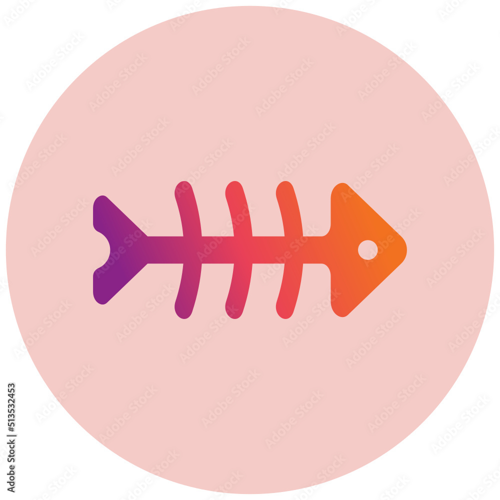 Obraz premium Fish Bone Icon