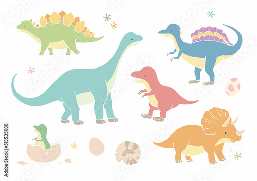 かわいい恐竜イラスト詰め合わせセット