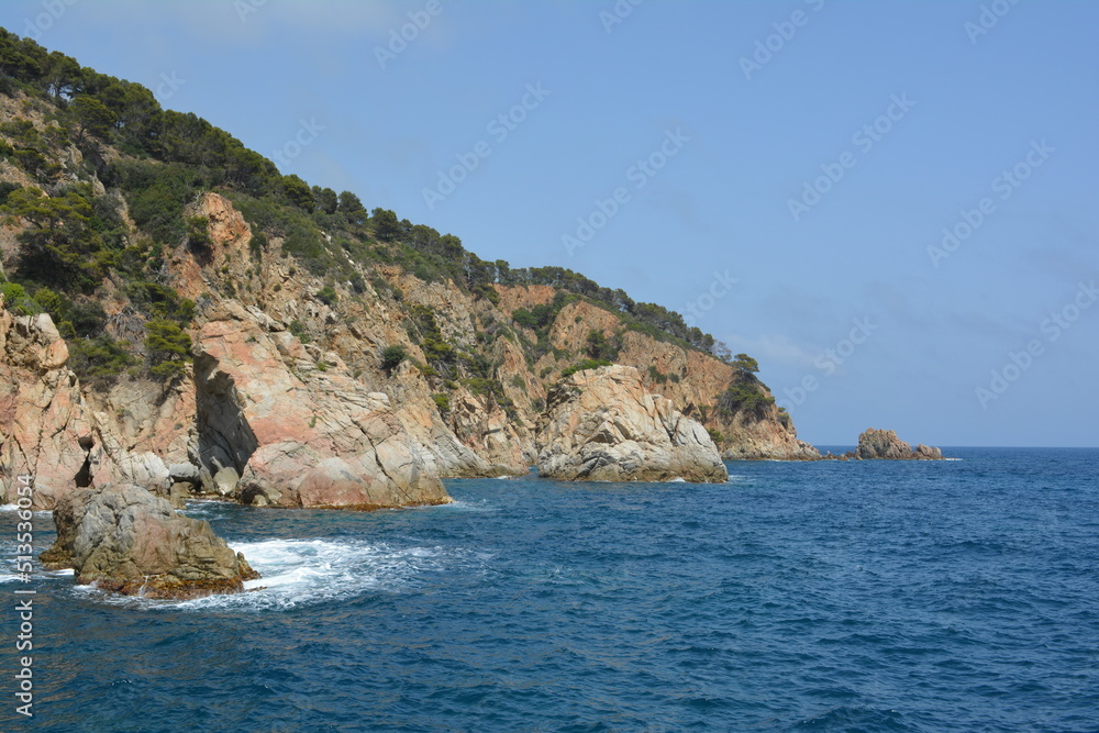 rocky coast, Costa Brava, between Lloret de Mar and Tossa de Mar