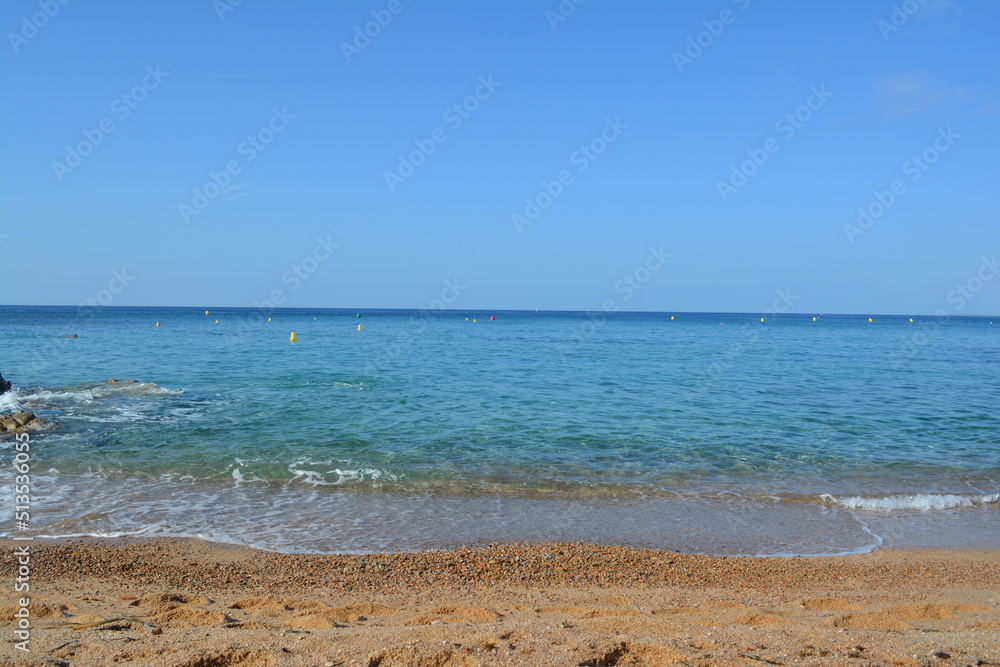 sand with seaview beach of Cala Canyelles sand with seaview beach of Cala Canyelles