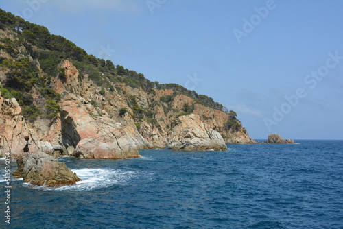 rocky coast  Costa Brava  between Lloret de Mar and Tossa de Mar