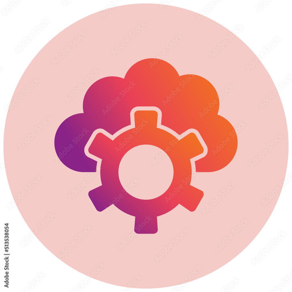 Cloud Setting Icon Cloud Setting Icon