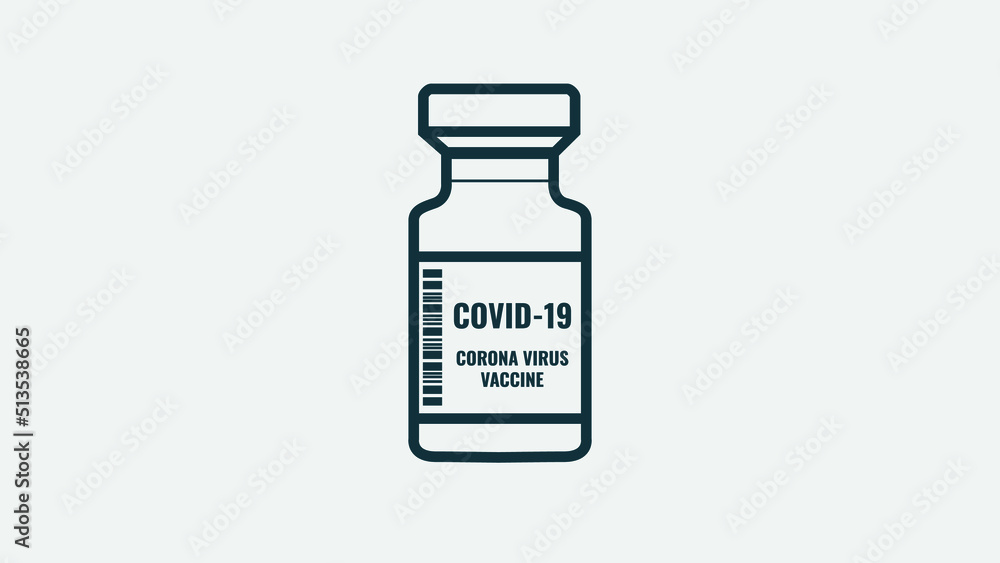 Medical vial for injection isolated on white background. The concept for Medicine, COVID-19 Vaccination. Vector Illustration. Medical vial for injection isolated on white background. The concept for Medicine, COVID-19 Vaccination. Vector Illustration.