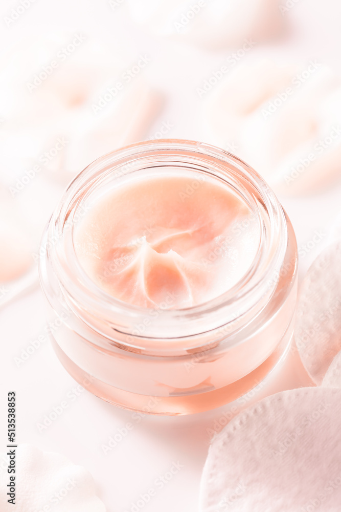 Face cream moisturizer jar, moisturizing skin care lotion and lifting emulsion Face cream moisturizer jar, moisturizing skin care lotion and lifting emulsion