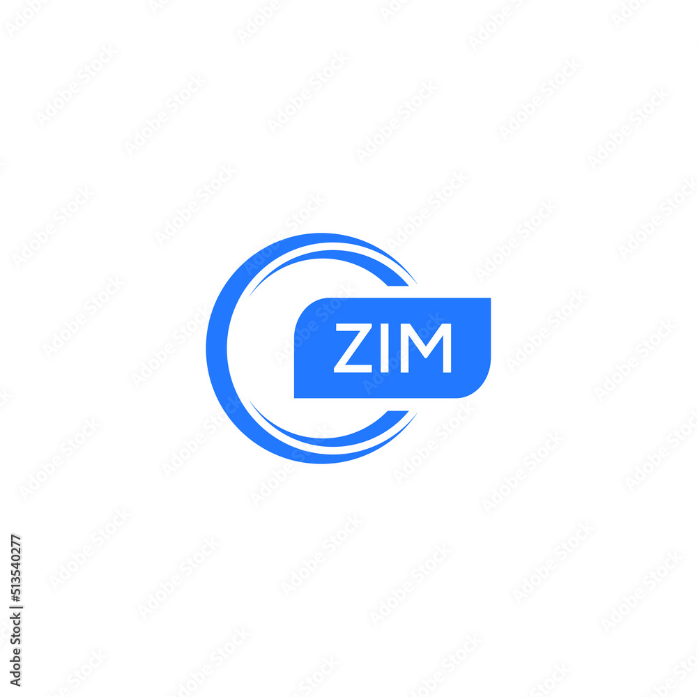 ZIM letter design for logo and icon.ZIM typography for technology, business and real estate brand.ZIM monogram logo.vector illustration. - obrazy, fototapety, plakaty 