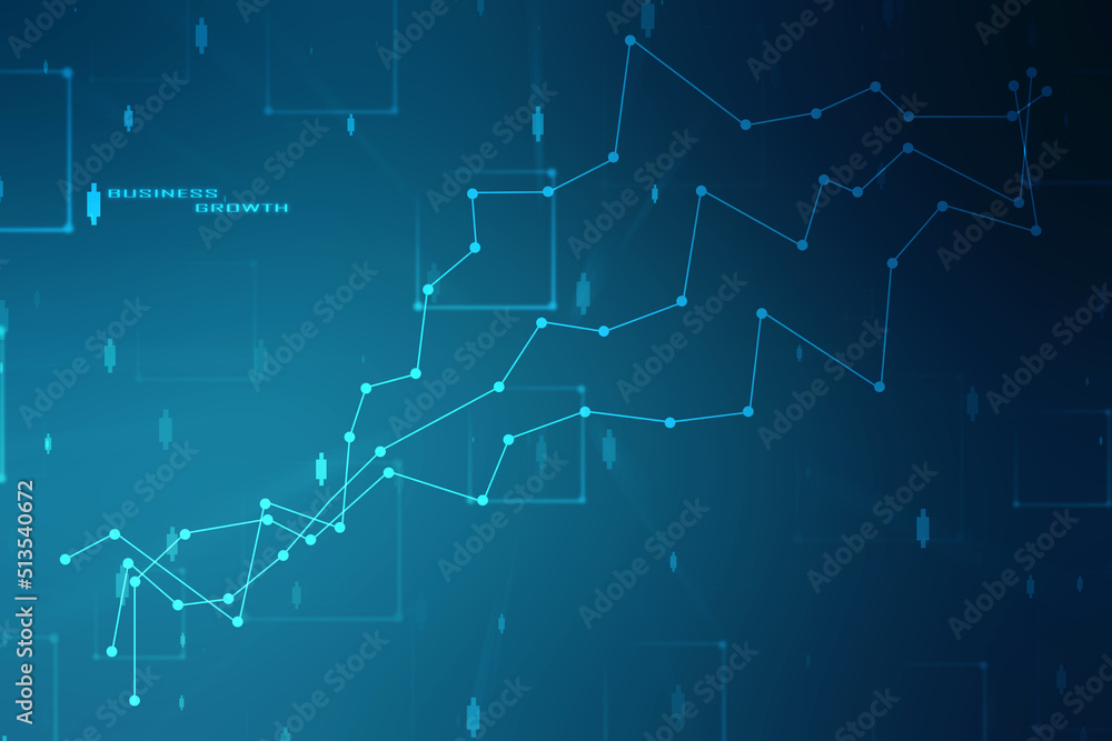 Business Growth graph on technology background, Futuristic raise arrow chart digital transformation abstract technology background. Big data and business growth currency stock and investment economy Business Growth graph on technology background, Futuristic raise arrow chart digital transformation abstract technology background. Big data and business growth currency stock and investment economy
