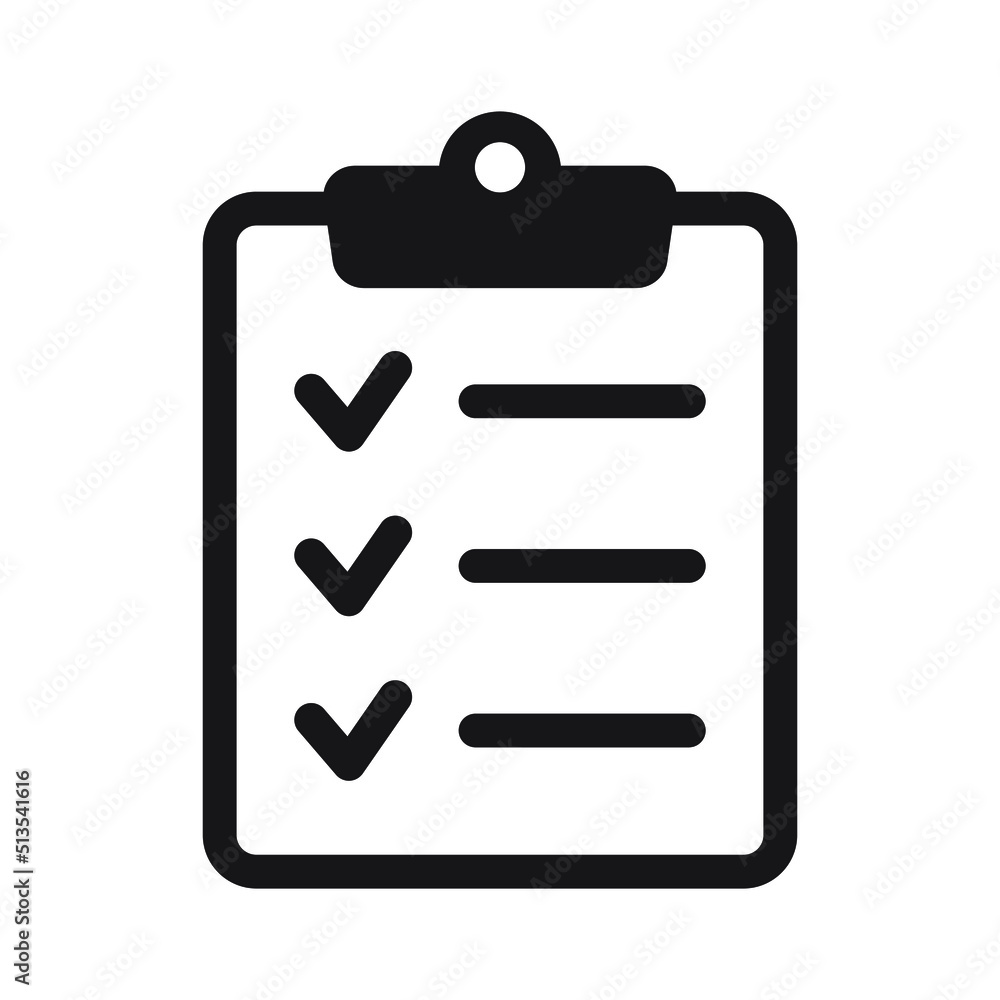 Clipboard icon. Checklist sign symbol for web site and app design. Clipboard icon. Checklist sign symbol for web site and app design.