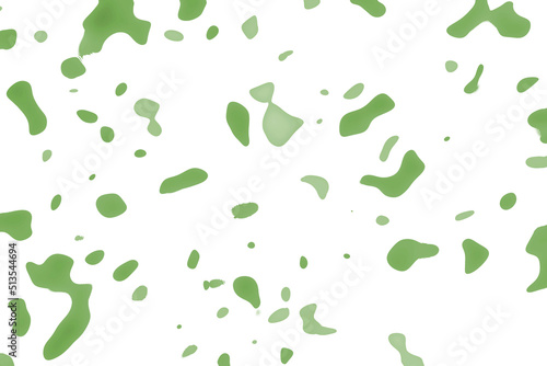 White background with green polka dots  space for typography ready for design work.