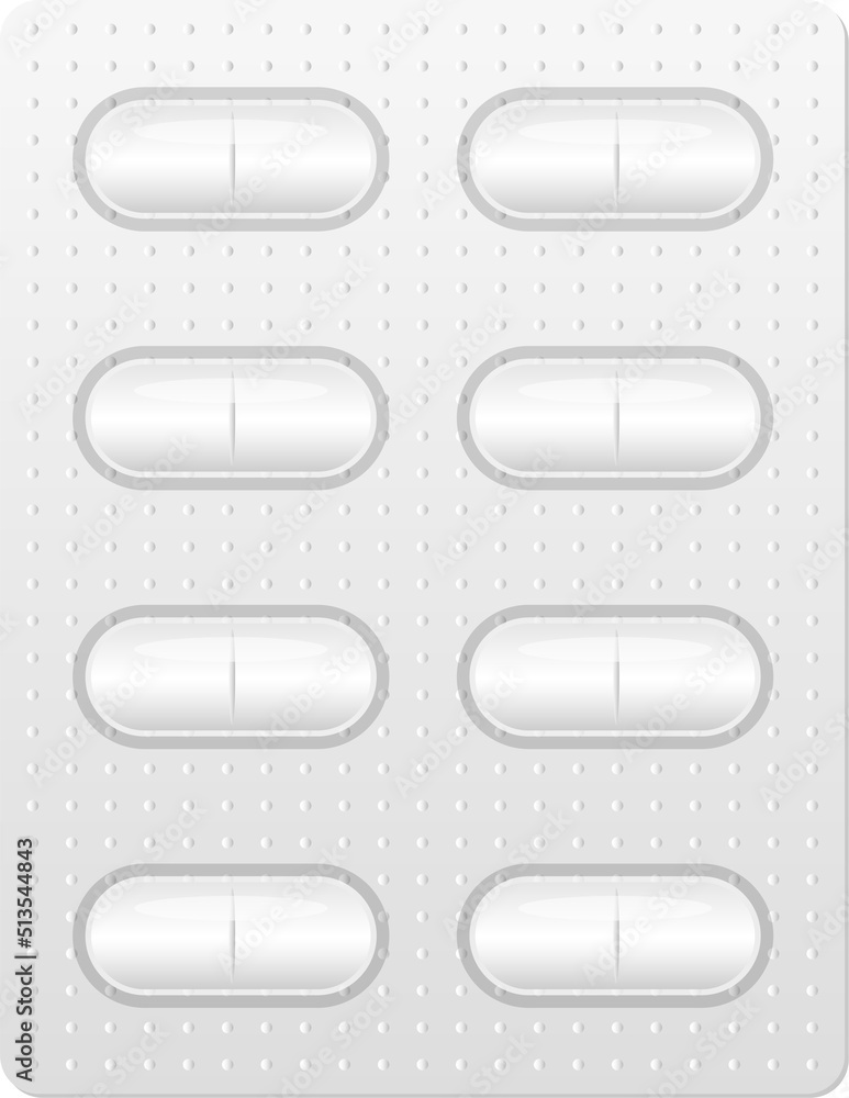 Medical pills clipart design illustration