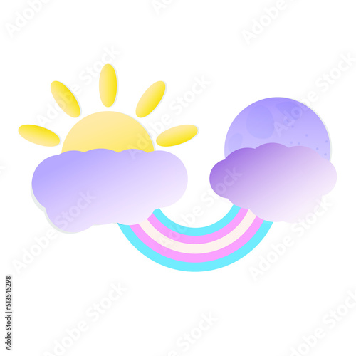 Sun and moon transgender flag
