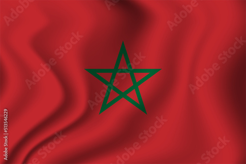 Flag of Morocco. Moroccan national symbol in official colors. Template icon. Abstract vector background