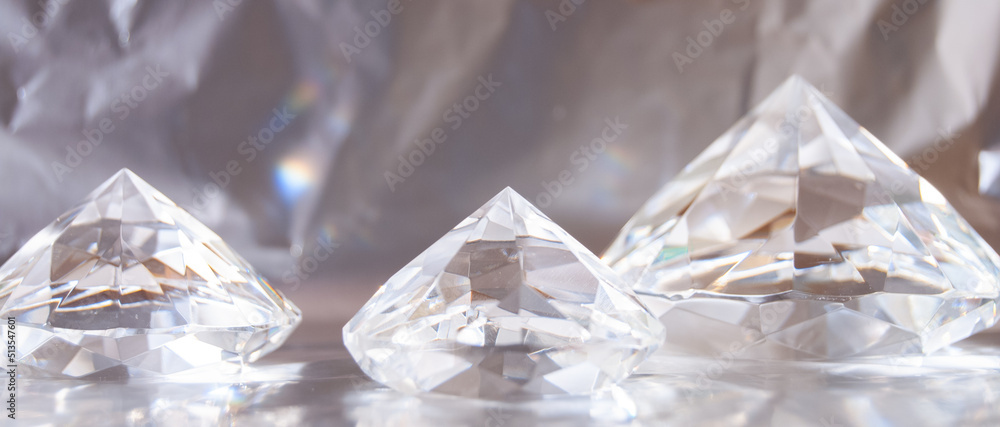 Diamanten - Licht - glänzen - Glas 