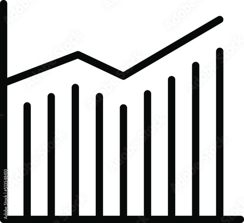 Growing bar graph icon. Business graphs and charts icons. Statistics and analytics vector icon. Statistic and data  charts diagrams  money  down or up arrow.