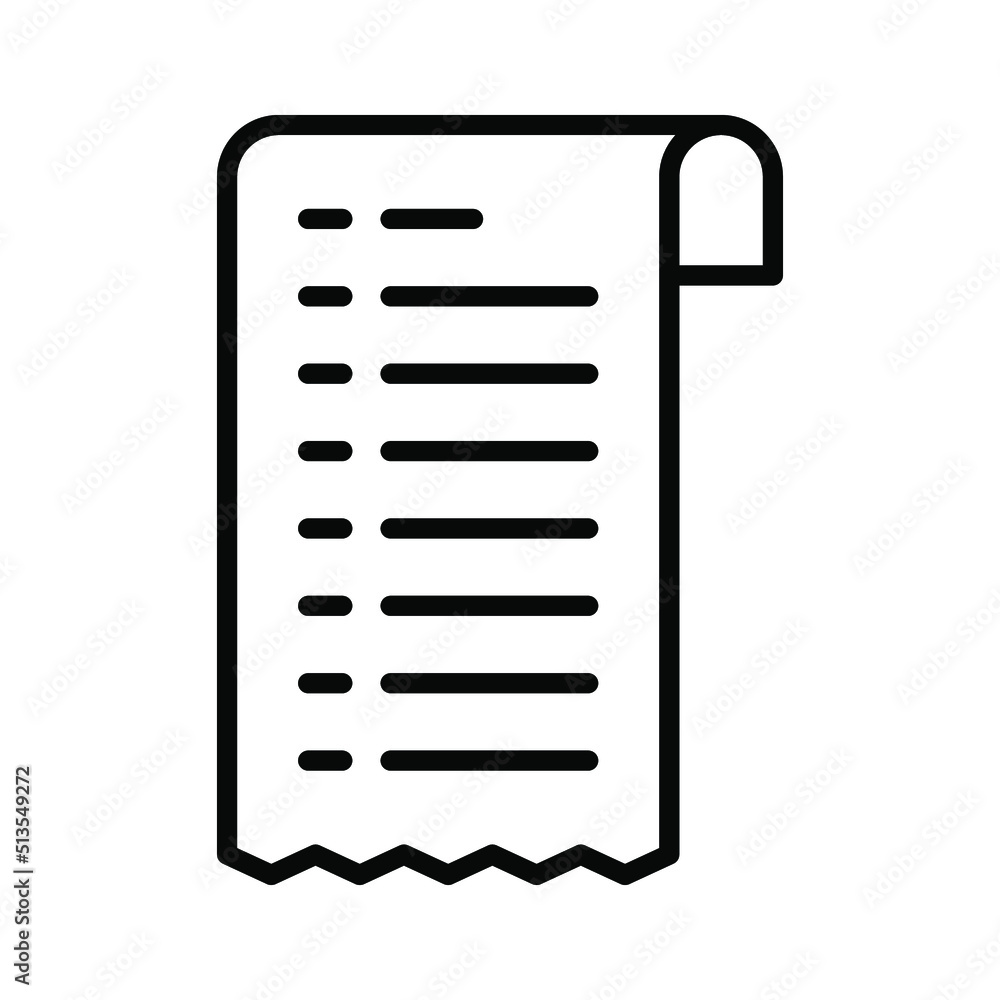 Receipt icon. Payment and bill invoice sign. vector illustration Receipt icon. Payment and bill invoice sign. vector illustration