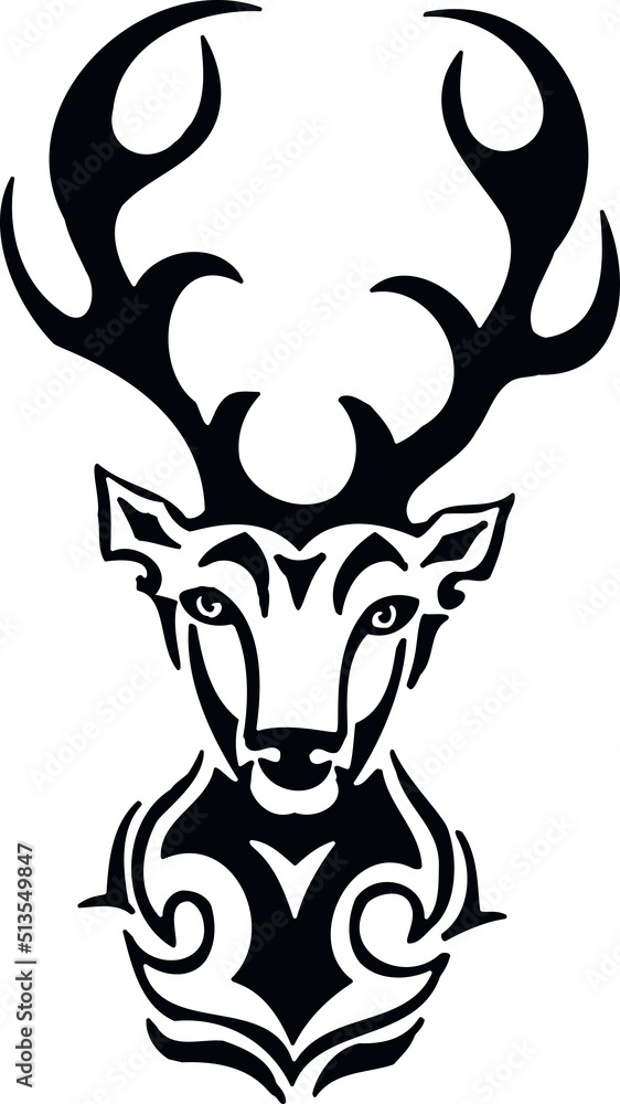 Deer - Wild Animals - Logo Animal Vector, Animal Silhouette Stencil