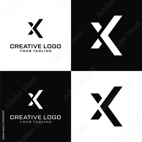Creative letter x logo design vektor	