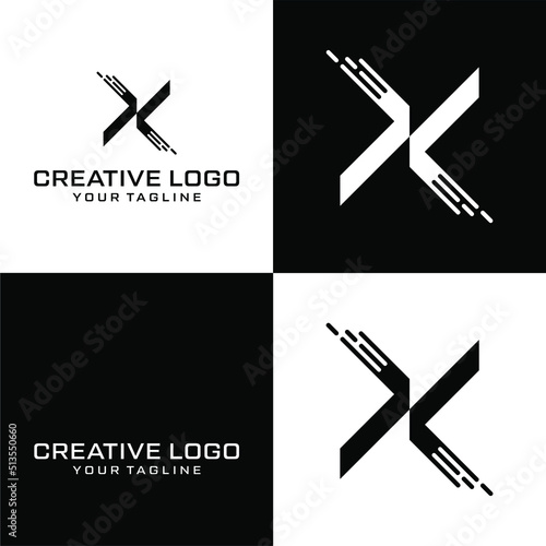 Creative letter x logo design vektor	