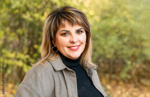 Happy mature woman. Female portrait. Ordinary people