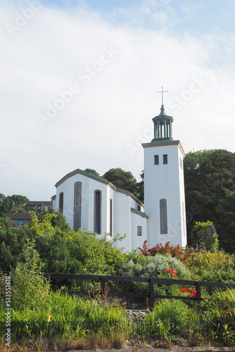 The church is the tallest building in this Scottish village. © Gene