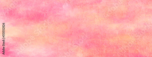 Bright and light pink or yellow watercolor background with grunge texture, bright and shinny painted wall background with space, pink texture for any design and wallpaper.