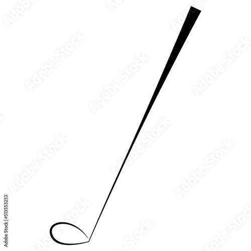 Continuous line drawing of golf club vector illustration.