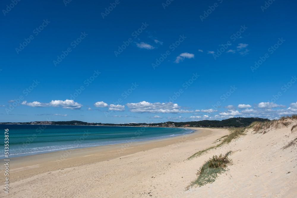 Sandy beach in Galicia, Spain
