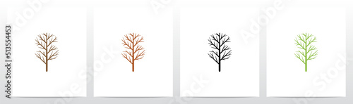 Tree Branch Forming Letter Logo S