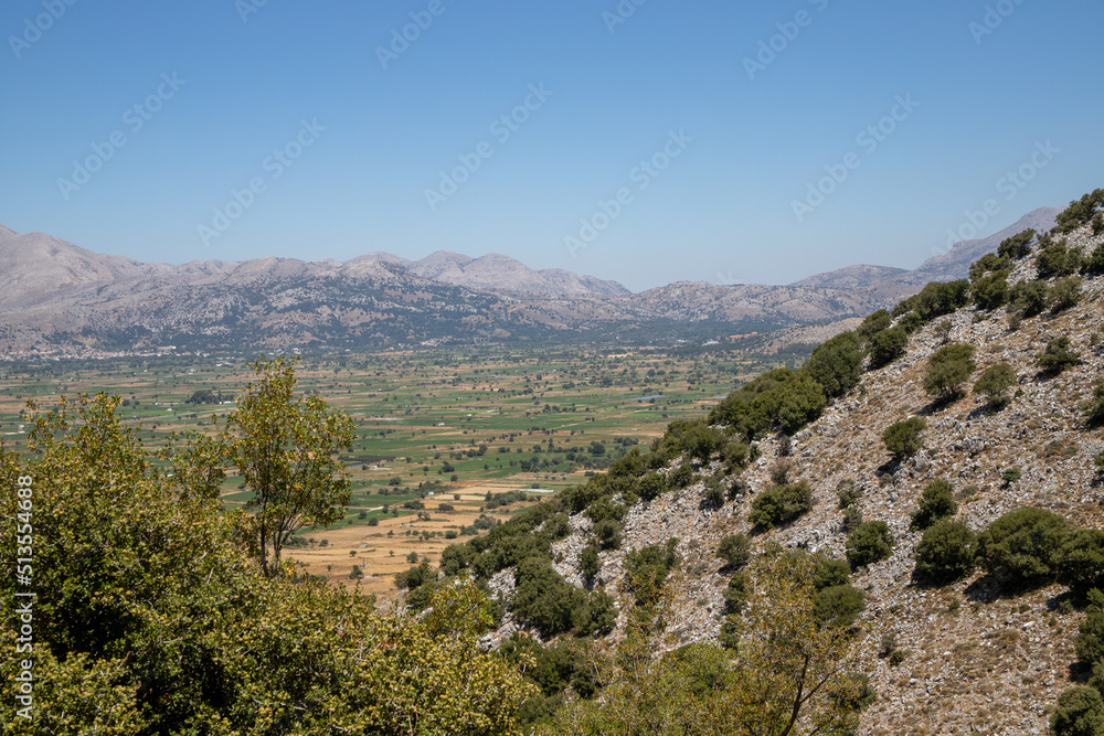 Panorama landscape Plato height on Crete